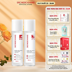Bộ đôi làm sạch và dưỡng ẩm Sắc Ngọc Khang Nước tẩy trang 145ml +  Nước hoa hồng 145ml