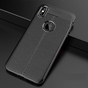 Ốp lưng silicon dẻo giả da Auto Focus cao cấp dành cho iPhone XS Max - Hàng chính hãng