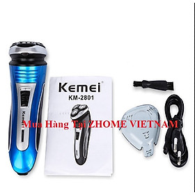 Máy Cạo Râu Kemei KM-2801 Dùng Sạc Có Thể Cạo Râu Khô Và Nước và Kem Cạo Râu