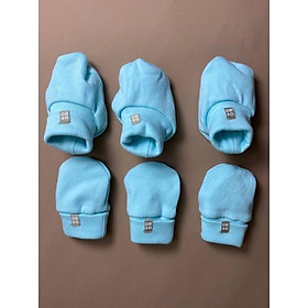 Set 03 đôi bao chân cho bé sơ sinh trơn màu hồng OETEO hàng xuất Singapore