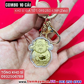 Sỉ 10 Cái Móc khóa Thần Tài Khai Lộc 24k May Mắn Phong Thủy ngày vía thần tài