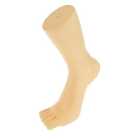 Unisex Plastic Foot Model Mannequin Feet for Shoes Sock Display Flesh Right