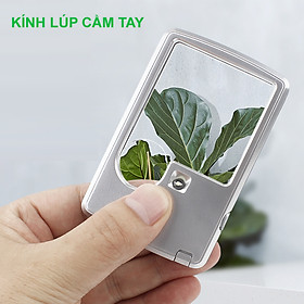 Kính Lúp Cầm Tay Thấu Kính Kép Có Đèn Led