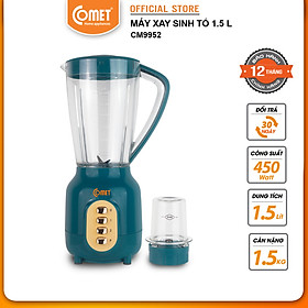 Máy xay sinh tố cối nhựa kháng vỡ 450W COMET - CM9952 - Hàng Chính Hãng