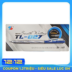 Hộp 20 Bút Bi Thiên Long TL-027 - Xanh