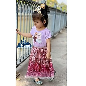 ẢNH THẬT - Đầm Elsa Kim Sa Baby Cao Cấp Cho Bé