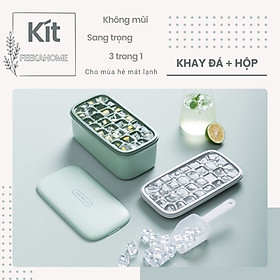 Mua Khay Làm Đá Tủ Lạnh Có Nắp 4 Trong 1 FEEKA Nhựa Cao Cấp Tiện Lợi Kèm Hộp