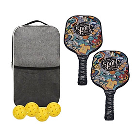 Pickleball Paddles, Pickleball Rackets 4 Balls , Lightweight Portable and Carry Bag Professional Comfort Grip, Pickleball Racquets