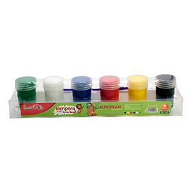 Màu Nước Tempera SMARTKIDS 6 Màu Kèm Cọ (20g/ Màu)