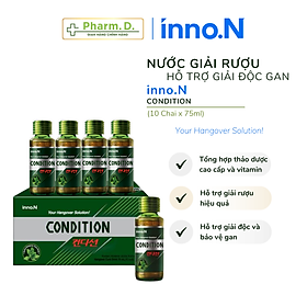 Nước Giải Rượu CONDITION inno.N Hỗ Trợ Giải Rượu Bia Hiệu Quả, Giúp Giải Độc Và Bảo Vệ Gan (75ml x 1 chai, 10 chai)