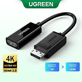 Mua Cáp chuyển đổi Displayport to HDMI hỗ trợ 4K@60Hz chính hãng Ugreen 70694 cao cấp hàng chính hãng
