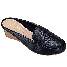 Sục Nữ Đế Xuồng HA NAM Da Bò Thật Đế Cao Su 5cm DNU2184