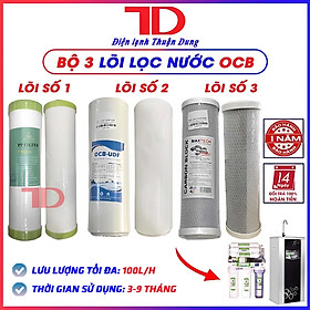 Bộ 3 lõi lọc nước dành cho tất cả các máy lọc nước Ro, Kangaroo, Karofi, Unilife, Aqua... - Điện Lạnh Thuận Dung