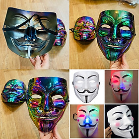 Mặt nạ hacker đèn/ mặt nạ hacker 7 màu hoá trang cosplay