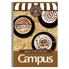 Bộ 2 Vở Kẻ Ngang Có Chấm Coffee Shop 120 Trang - Màu Nâu