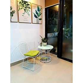 Mua Bàn ghế sân vườn - coffees ( khung trắng kèm nệm)