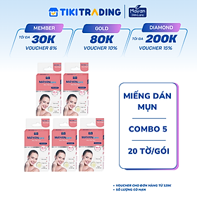 Combo 5 Miếng Dán hỗ trợ điều trị Mụn Mayancare 20 Miếng (0.8cm)