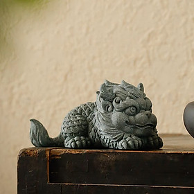 Mua Tượng KỲ LÂN ĐẠI CÁT Đá Sa Thạch trang trí bàn trà  bàn làm việc  quà tặng ý nghĩa