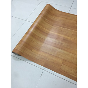 Thảm nhựa trải sàn simili giả gỗ màu gỗ nâu - bề mặt nhám rõ vân gỗ