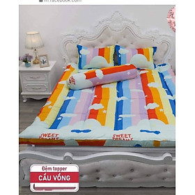 Mua   TOPPER NỆM  Nệm Bông Gòn Xuất Nhật  Nệm Gấp Gọn Thông Minh Mẫu Cầu Vồng -NHADEP56