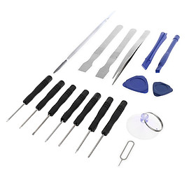 18 in 1 Safe Opening Pry Tool Repair Kit, Mobile Phone Repair Screwdrivers Suction Cup Hand Tools Kit for iPhone, Smart Cell Phone, Laptop