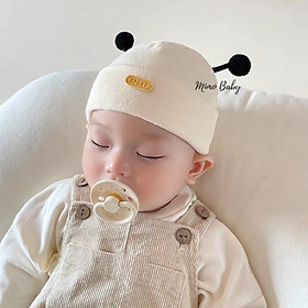 Mũ cotton cho bé sơ sinh hình con ong , mũ che thóp cho bé từ 0-6 tháng tuổi