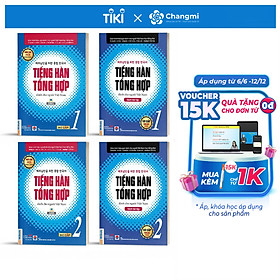 Combo 4 Cuốn Tiếng Hàn Tổng Hợp Sơ Cấp 1 và 2 Bản Màu - Học Kèm App Và Khóa Học Online