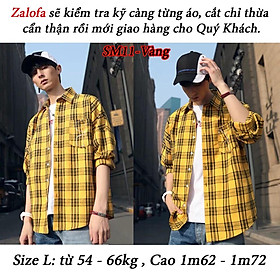 Hình ảnh Áo Sơ Mi Flannel Sơ Mi Caro Áo Khoác Nam Nữ Form Rộng Cá Tính Unisex SM11