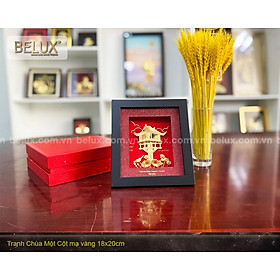 Mua Tranh Chùa Một Cột dát vàng 24k kt 20 x 18cm