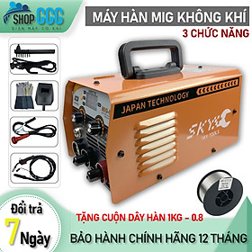 Mua Máy Hàn MIG Không Dùng Khí SKYTOOL MIG500 - Máy hàn điện tử 2 chức năng: Hàn que - Hàn MiG không khí | Đủ bộ dây hàn  kẹp mass  dây tig | Tặng cuộn dây hàn không khí 0.8mm - 1kg  găng tay