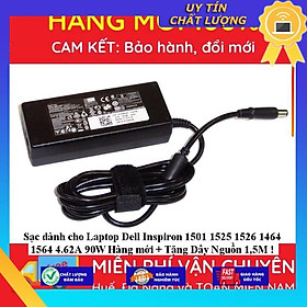 Sạc dùng cho Laptop Dell Inspiron 1501 1525 1526 1464 1564 4.62A 90W Hàng mới + Tặng Dây Nguồn 1,5M - Hàng Nhập Khẩu New Seal