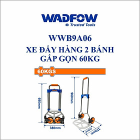 XE ĐẨY HÀNG 2 BÁNH GẤP GỌN 60KG WADFOW WWB9A06 - HÀNG CHÍNH HÃNG