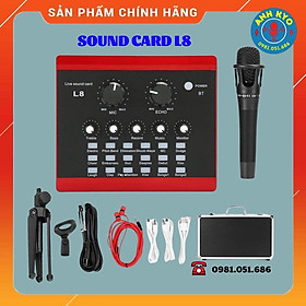 Mua Sound card L8 có bluetooth thu âm  livestream cực đơn giản  có đầy đủ tiếng cười nói  vỗ tay bảo hành 6 tháng