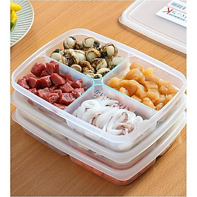Mua HỘP NHỰA ĐỰNG THỰC PHẨM CHIA 4 NGĂN CÓ NẮP ĐẬY TIỆN LỢI