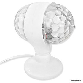 Mua Đèn Led 7 Màu Quả Cầu Xoay 2 Mặt Có Đế