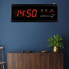 Luminous Digital Wall Clock LED Clock 12/24H for Study Room Office Home