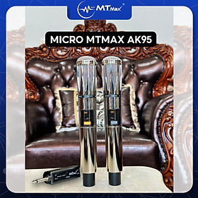 Mua Micro Không Dây Bluetooth AK95 Loại 2 Micro - Chất Liệu Kim Loại Cao Cấp - Sóng UFH Chống Hú Cực Tốt -  Màn Hình LCD Sử Dụng Pin Sạc Hàng Chính Hãng