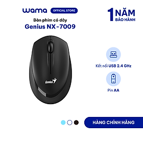Mua Chuột không dây Genius NX-7009  - USB  nhỏ gọn  thuận cả 2 tay  DPI 1200 phù hợp PC/Laptop  Hàng chính hãng  Bảo hành 1 năm