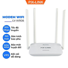 Mua Kích Sóng Wifi Tốc Độ Cao 4 Râu Pix-Link  kích sóng wifi 4G  kích sóng wifi 5G tốc độ cao sóng khỏe tần số kép AC 1200  bộ định tuyến wifi  bộ phát wifi 4 râu cường độ khỏe 300Mbps - Hàng chính hãng/hàng nhập khẩu
