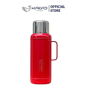 Phích giữ nhiệt hai lớp Kaiyo, chất liệu inox 304, dung tích 2,2 lít, màu đỏ cherry [KSV22RED]