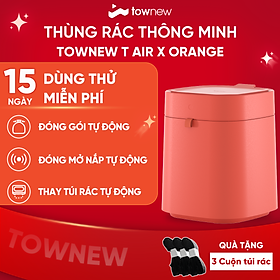 Mua Thùng Rác Thông Minh TOWNEW T AIR X (ORANGE) - Tự động đóng gói và thay túi rác - Bản Quốc Tế _ Hàng Chính Hãng