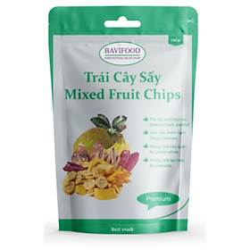 Trái Cây Sấy Chân Không (Mixed Fruit Chips), Giòn Xốp Tự Nhiên – BAVIFOOD, Khối Lượng: 100 grs (gói = 100 grs) – Premium