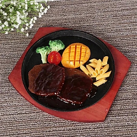 Mua Chảo Nướng Gang Tròn Kèm Đế Gỗ Làm Bò Né  Bò Bít Tết Hàng Loại 1