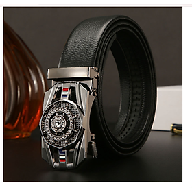 Thắt lưng da nam mặt khóa tự động và khóa xoay hợp kim cao cấp phong cách hàn quốc