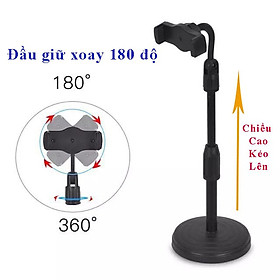Mua Kệ kẹp Giá đỡ điện thoại đa năng  xoay 360 độ  chân tròn để bàn  Livestream  Xem Video quay phim ghi hình