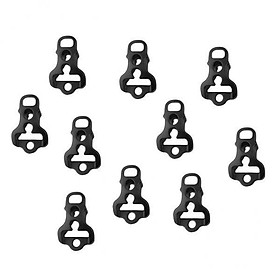 15x10pcs Black Plastic Camping Awning Tent Guyline Runners Cord Rope Tensioner