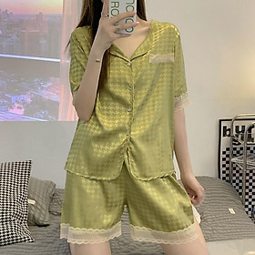 MS1051 Bộ Pyjama Nữ Mặc Nhà Phối Ren 9204