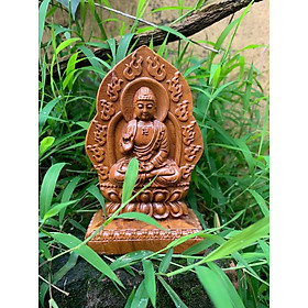 Mua Tượng phật bản mệnh adi đà ( Tuổi tuất  hợi ) bằng gỗ bách xanh