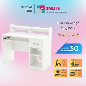 Mua Bàn làm việc  bàn học gỗ hiện đại SMLIFE Dinesh  | Gỗ MDF dày 17mm chống ẩm | D110xR50xC95cm - Màu