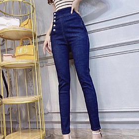 Quần jean nữ lưng cao Julido, chất jean cotton co dãn tôn dáng phụ nữ eo thon mẫu KV01A